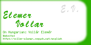 elemer vollar business card